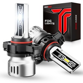 Torchbeam 5202 LED Fog Light Bulbs, 10,000 Lumens Brightness 5202 5201 PS19W PS24W LED Fog Lights Bulb, 60000HRS Lifespan,1:1 Mini Size 5201 Fog Light Bulbs, pack of 2