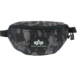Alpha Industries Rubber Print Belt Bag, Black (Black Camo), Classic