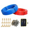 HeSun 1/2" PEX-B Pipe, 2x75FT PEX Tubing with 1/2" 15PCs