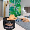 DYOUen Hat Boxes Hat Storage Box Felt Round Hat Box