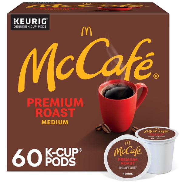 McCafe Premium Roast Coffee, Keurig Single Serve K-Cup Pods, Medium
