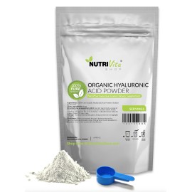 1g (0,04 oz) 100% POLVO DE ÁCIDO HIALURÓNICO PURO (HIALURONATO DE SODIO) ANTI-VEJECIMIENTO