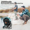 WESTTREE 20000mAh Battery powered fan Camping Fan essentials,Rechargeable fan Portable
