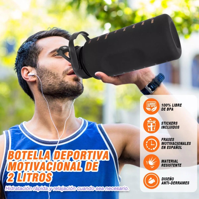 Trixter Botella De Agua Deportiva 2 Pack Gran Capacidad 2l