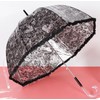 ThreeH Clear Rose Lace Umbrella Elegant Design Windproof Transparent Dome