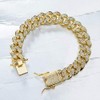 Cuban Bracelet with White Zircons Cuban Chain Miami for Men,