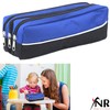 YNR Arpan Triple Pocket Zip Fabric Pencil Case Pouch -