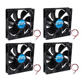 Alinan 4pcs 12025 12V Fan 120x120x25mm 2-pin Sleeve Bearing Brushless DC Cooling Fan 3D Printer Cooling Fan Computer Fan