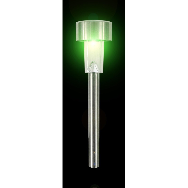 Trade One Stainless Steel Solar Garden Light, Rainbow, Silver