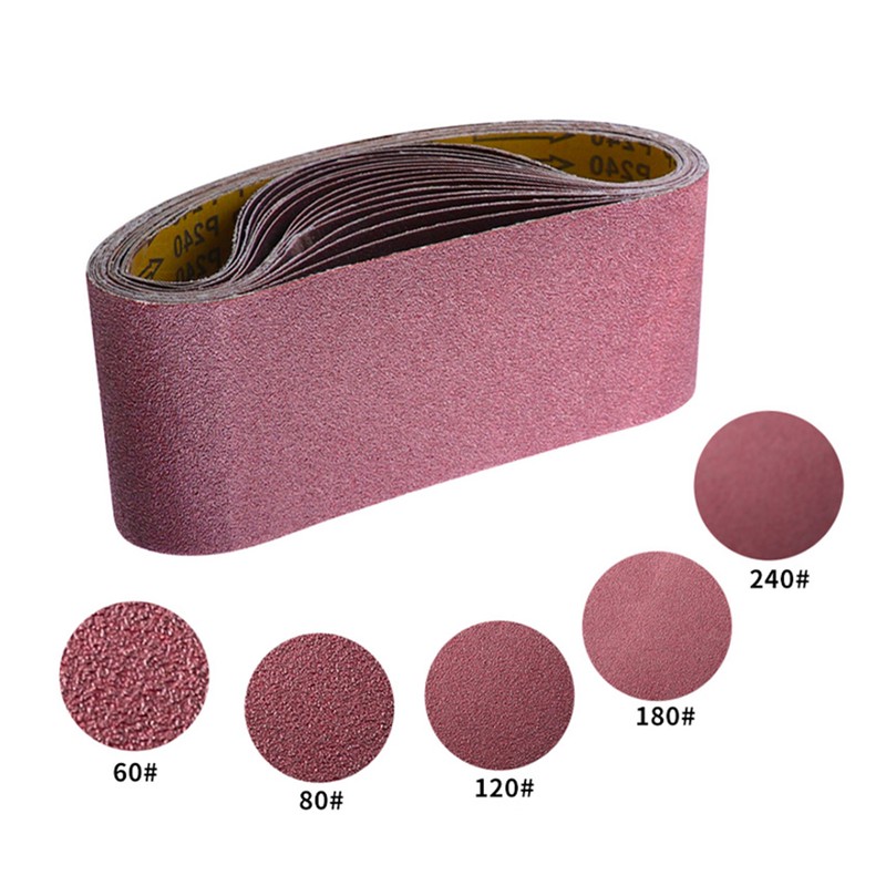 10PCS 180 Grits Sand Belts Aluminum Oxide Sanding Belt Sander