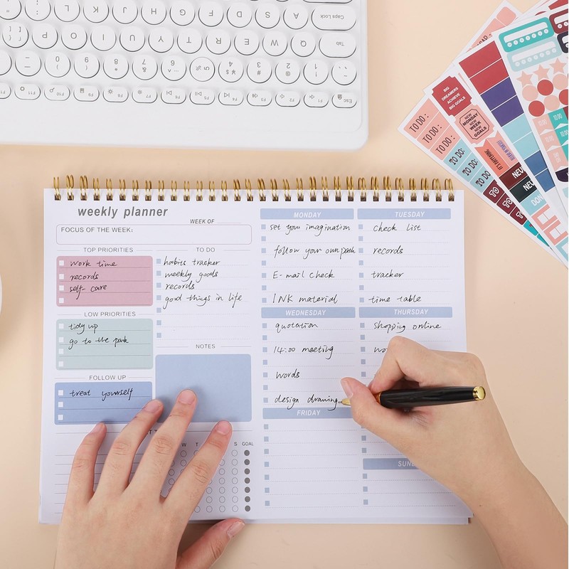 Weekly Planner Notepad, Undated Weekly To Do List Pad 52