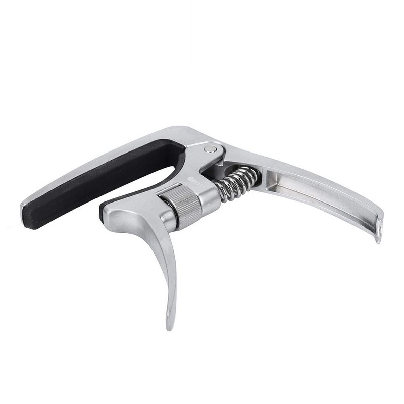 Capotasto Silver Guitar Capo, Adjustable Screw, Metal Capo, Durable, Rust