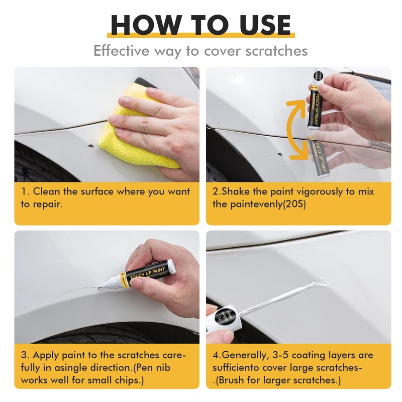 Pholeon (Oxford White (YZ) Car Touch Up Paint for ford,Car