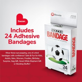 BioSwiss Bandages, Soccer Ball Shaped Self Adhesive Bandage Set, Latex Free, Sterile Wound Care, 24 Count