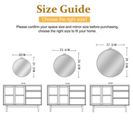 TopCity Vintage Round Gold Wall Mirror Bathroom Vanity Mirrors Decorative Antique Metal Ornate Circle Mirror, Baroque Home Bow Decor for Dressing Table,Bedroom,Living Room,Hallway