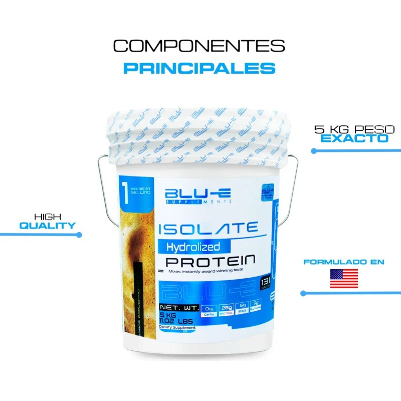 Proteína Whey Isolate Blu-e 5kg + Glúteo Peptona Dinasty