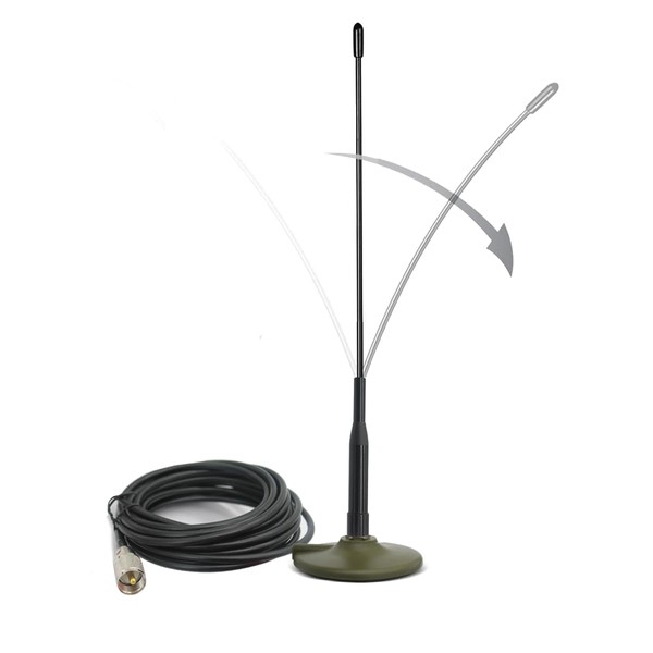 Soft Whiplash Walkie Talkie - 16 ft Mobile Magnetic Base
