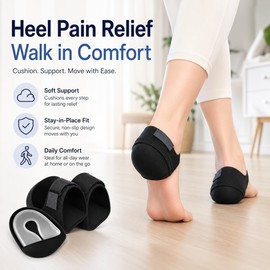 Silicone Heel Cups for Walking Comfort – U-Shaped Foot Support Pads for Shoes Daily Use