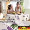 ANRO Oilcloth tablecloth, wax tablecloth, washable garden tablecloth, round, oval,