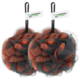 Schmidt Empire Men's Body Sponge for Everyday Use - Sponge Shower Balls, Mesh Loofahs Sponge Exfoliating Body Scrubber Bathroom Accessories (Pack of 2)