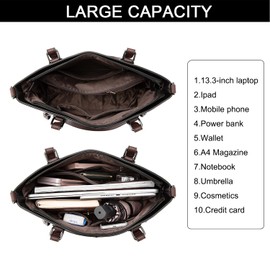 LOVEVOOK Purses Tote Bag for Women, Handbags Large Shoulder Bag, Leather Work Bags with Multi-Pockets, Designer Hobo Satchel