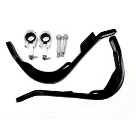 汎用 アルミ芯入り ナックルガード ナックルバイザー テックブッシュガード ハンドガード カスタム 転倒時のレバー折れ防止 黒 ブラック