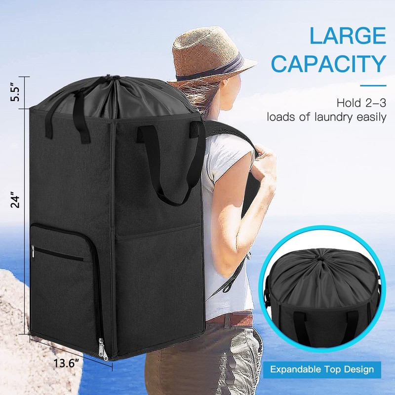 Laundry Backpack Bag, Bukere Extra Large 2 in 1 Laundry