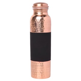 Pure Copper Water Bottle for Ayurvedic Health Benefits, 1000 Ml (33.81 Fl Oz) (Color Pattern)