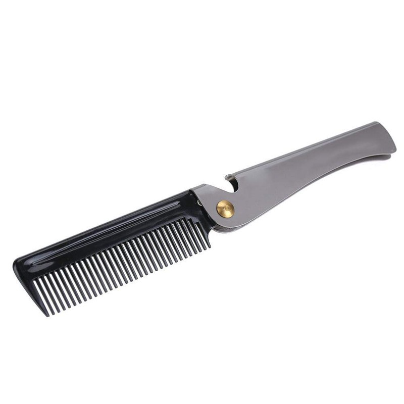 Peine De Bolsillo Plegable Para Moldear El Bigote, Peine De