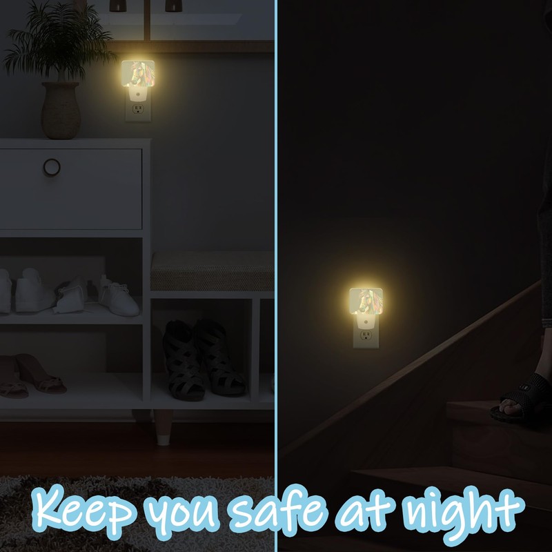 AKKAVNIA Abstract Horse Night Light Plug-in Wall Decorative Night Lamp