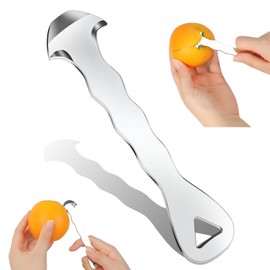 LLMSIX Orange Peeler Tool, Stainless Steel Fruit Peelers, Citrus Peeler Kitchen Peelers Gadget Peel Skin Remover for Lemon Pomegranate Grapefruit Onion Orange
