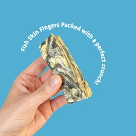 SKIPPER'S Crunchy Cod Fish Skin Finger Dog Treats - All Natural & Healthy Baked Fish Sticks, Great for Cleaning Teeth, Joints, Skin & Coat Health, Rich in Omega 3 | (7.05 Oz)