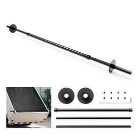 Dump Trailer Tarp Retention Bar with Screws & Hex Key, 71" - 100" Extensible High Strength Stainless Steel Rear Anti-Sail Trap Retention Bow Set, Heavy Duty Dump Truck Tarp System Kit, No Tarp