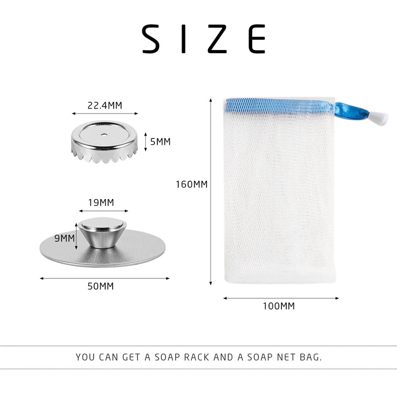 Magnetic Soap Holder and Mesh Pocket Soap Dish Magnetic Soap