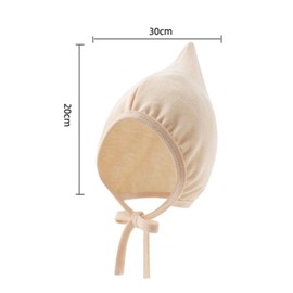 Oaygat 6 Pieces Baby Bonnet Infant Earflap Beanie with Strap Stretchy Soft Turban Hats Solid Color Newborn Girls Boys Hat Cute Baby Headband Cap for 0-12 Months Girl Bay Newborn Infants Toddlers