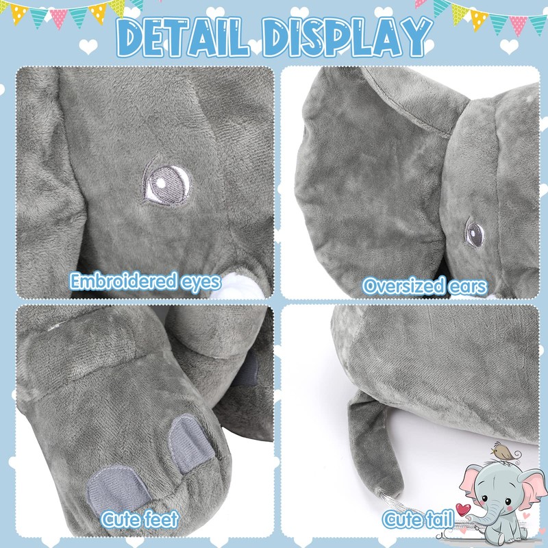 Yulejo Giant Stuffed Elephant Plush Animal Toy Huge Soft Big