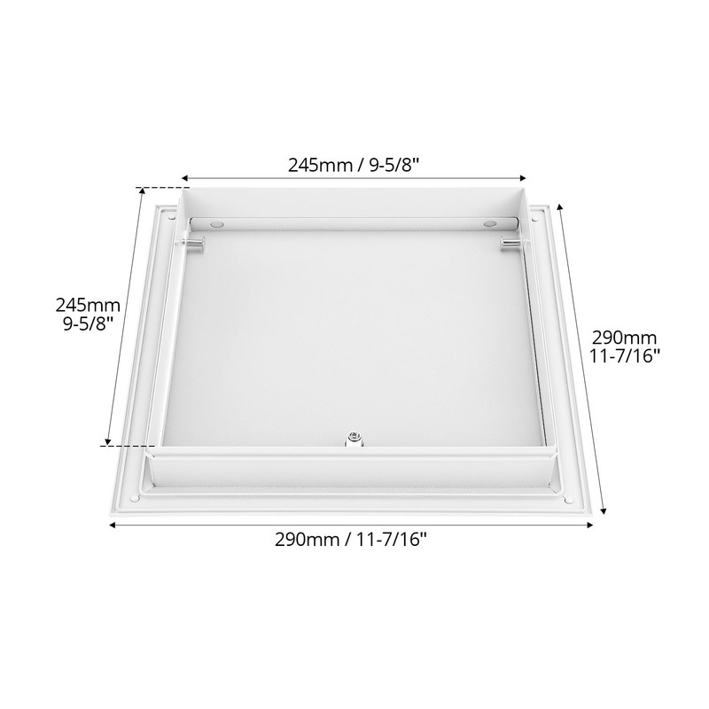 QWORK 10" x 10" Flush Access Door, Aluminum Alloy Access