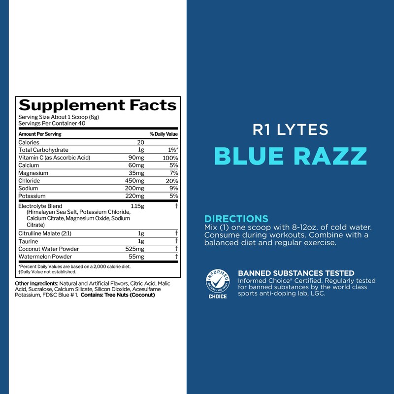 Rule 1 Lytes - Hydration Support Mix Featuring 5 Electrolyte