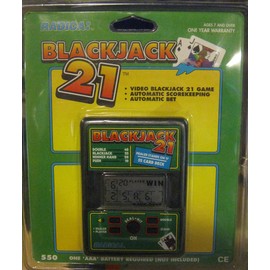 Video Blackjack 21 Electronic Handheld Game (Vintage) By: Radica