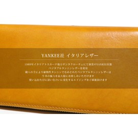 FashionBerry Italian Leather Long Wallet, Luxury Round Zipper, Large Capacity, Genuine Leather, Vegetable Tanned Leather, Italy Tag Included, yellow