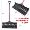 BULLY TOOLS 92813 27″ Poly Snow Pusher with Fiberglass Handle