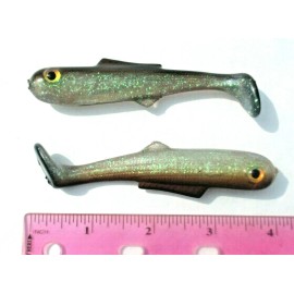 Big Bite Baits 2pks HERRING 4"  PADDLE TAIL SWIM MINNOWS Bass Big Bite Baits Saltwater Lures