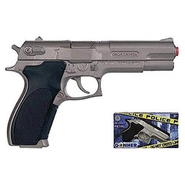 fancy dress warehouse Gonher - Pistola Delle Forze di Polizia a 8 Colpi, Colore Metallo (45/0)