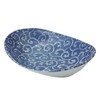 Hasamiyaki 58617 Oval Curry Pot, Dark Octopus Arabesque Pattern