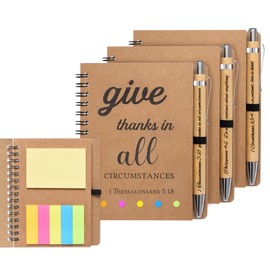 Russel Molly 6 Pcs/3 Set of Christian Gifts Spiral Notebooks Bulk Journals with Christian Pens Prayer Journal Christian Journal for Women and Men, Perfect Home Gifts