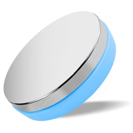 FSWWSF Anvil Professional Steel Bench Block with Rubber Base Jewellery Stamping Bench 7.6 cm Diameter Anvil for Stamp Making Jewellery Stamping Tool Metal Flattening