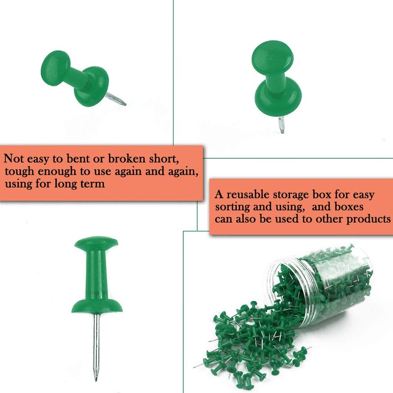 sourcing map 500 Pcs 3/8 Inch Map Push Pins Thumb