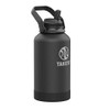 Takeya Newman Pickleball Insulated Water Bottle with Sport Straw Lid and Extra Large Carry Handle, 64oz Ace Black