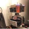 SANNO Suction Cup Shower Caddy Basket for Shampoo Combo Organizer