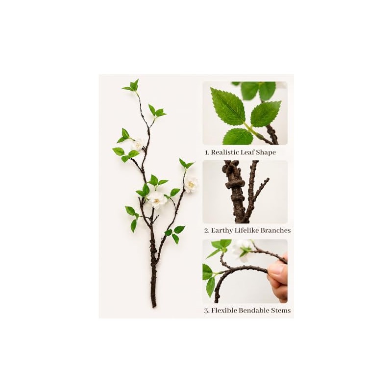 Vase with Artificial Greenery, 22'' Faux Greenery, White | Fake